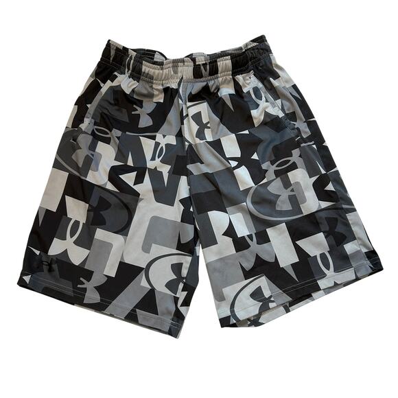 Under Armour Youth Shorts - Geometric Logo Pattern - 14-16Y - Picture 1 of 5